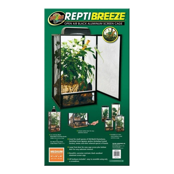 Reptibreeze Zoomed Terrario Mediano 41x41x76cm