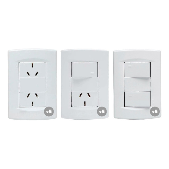 Llave De Luz Armada Sica Línea Life Blanco Pack X 15u