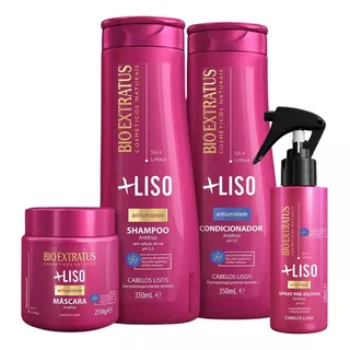 Kit 4x Bio Extratus Mais Liso Pós Progressiva E Hidratante 