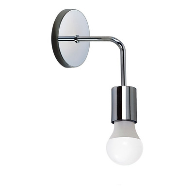 Aplique Vintage Cromo Apto Led E-27 Pared Deco Luz Desing 