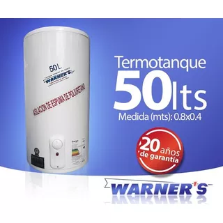 Termotanque Eléctrico Warner's Cobre 50 Lts Blanco 220v
