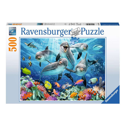 Rompecabezas Ravensburger Delfines Arrecife De Colores 500 Piezas 12+