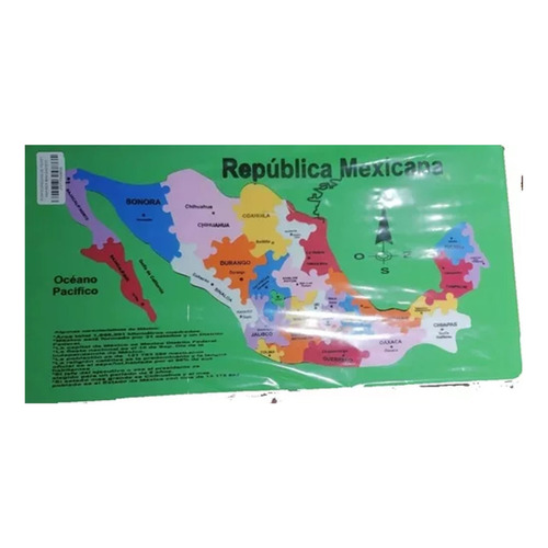 Rompecabezas Mapa República Mexicana Educativo Foamy México