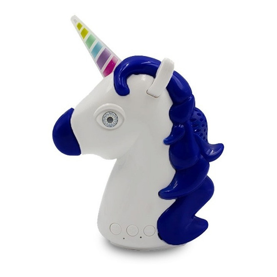 Bocina Bluetooth Unicornio Luz Led Recargable Portatil Niños