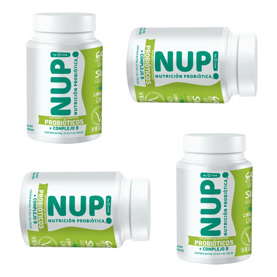 Pack 4 Nup!: Probióticos+vitaminas B +biotina +b12