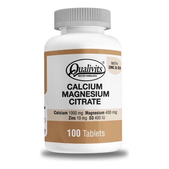 Calcio Magnesium Citrate Qualivits X 100 Tabletas