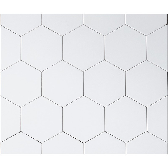 Gres Porcelánico Hexagon Colors White Mate 20x23 Cm