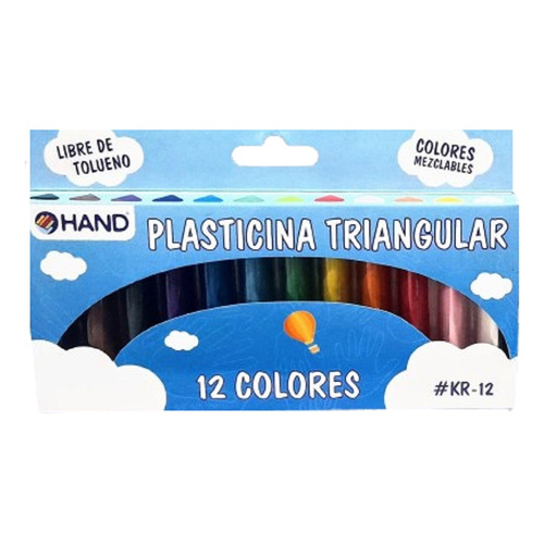 Plasticina 12 Colores Hand #kr-12