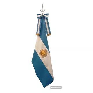 Doble Sol Argentina Bandera C/ Base-asta-moño-tahalí Oficial