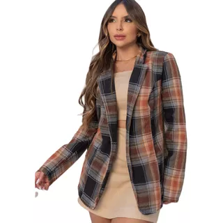 Blazer Xadrez Feminino Lançamento Inverno 2024