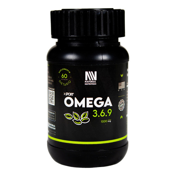 Natural Nutrition Omega 3 6 9 Sport Suplemento 60c 3c