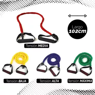 Banda De Resistencia Elastica Tension Media Forest Fitness Color Rojo