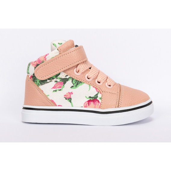 Zapatillas Para Bebes Botita Flor Nude Talle Del 17 - 26