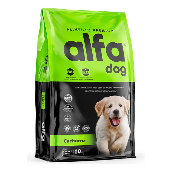 Alimento Premium Alfa Dog Cachorro 10kg Perros