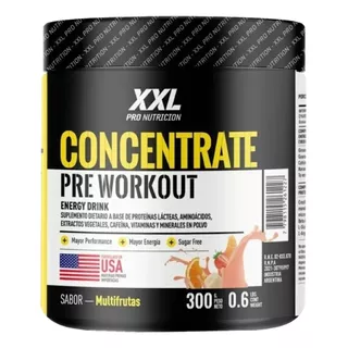 Xxl Concentrate Pre Workout 300g Pre Entreno Sabor Multifrutas