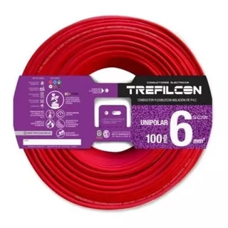 Cable Unipolar 6mm Trefilcon Normalizado Certificado 100mt