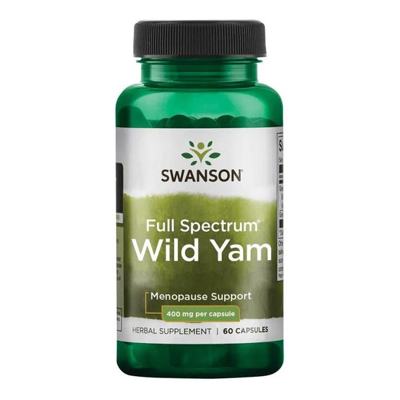 Ñame Salvaje O Wild Yam 60 Capsulas 400 Mg. Swanson