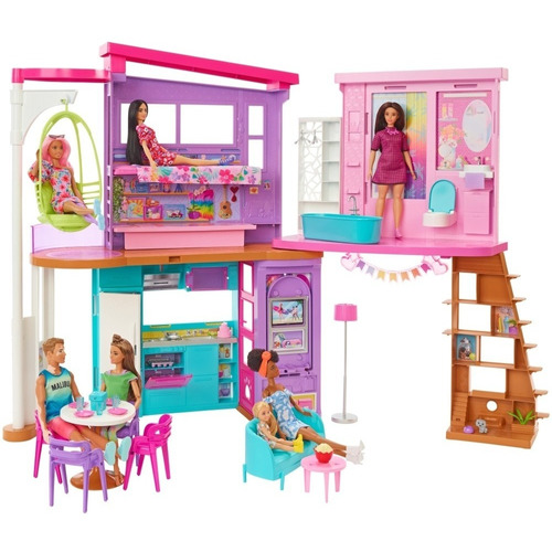 Barbie Casa Malibu Mattel Color Multicolor