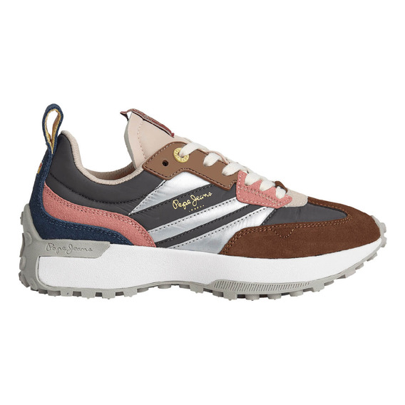 Tenis Pepe Jeans Mujer Lucky Grand Plata - Multicolor - Tall