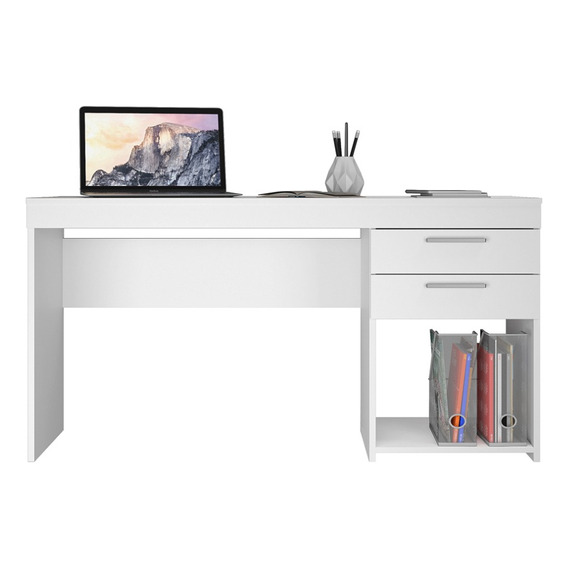 Escritorio Notável Móveis Mesa office 2 gavetas mdp de 1210mm x 760mm x 410mm blanco