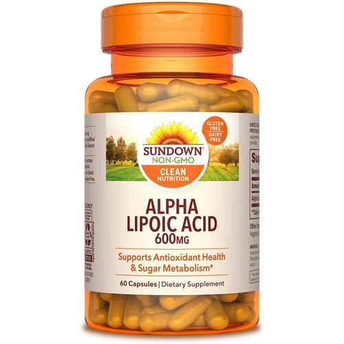 Ácido Alfa Lipoico 600 Mg Sundown 60 Capsulas