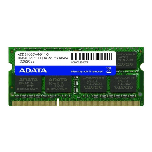 Memoria RAM Premier color verde 4GB 1 Adata ADDS1600W4G11-S