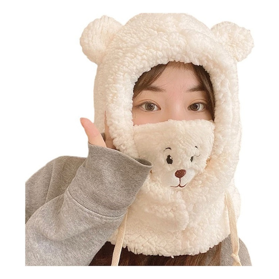 Gorro Con Capucha En Forma De Oso, Gorro Peludito Con Orejas