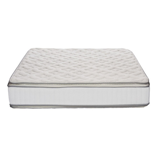 Colchón 2 1/2 Plazas Espuma Alta Densidad Doble Pillow Ancho Color Blanco