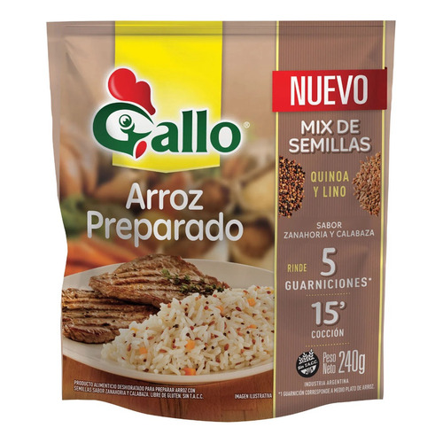 Arroz Gallo preparado mix de semillas 240g sin tacc