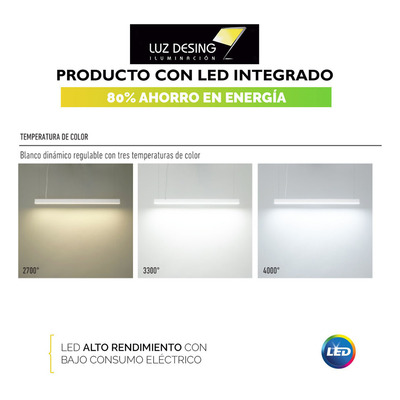 Combo Perfil Led Dyna Blanco 60cm Con 2 Cabezal Biz Lk  