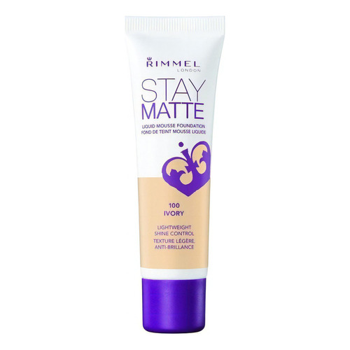 Base de maquillaje en mousse Rimmel London Stay Liquid Mousse Foundation tono 100 - ivory - 30mL