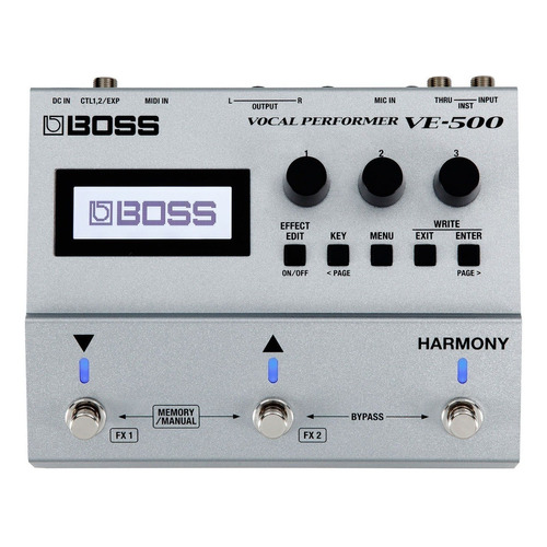 Pedal de efecto Boss Vocal Effects Performer VE-500  plateado