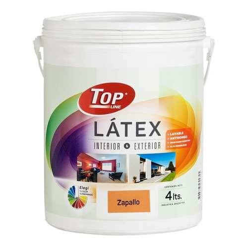 Latex Lavable Interior Exterior 4 Litros Colores Color Zapallo
