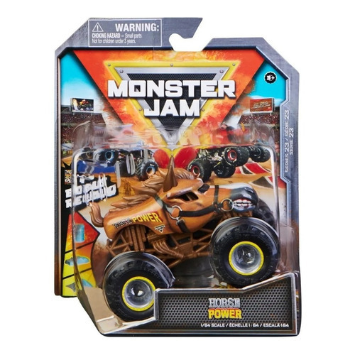 Vehículo Monster Jam Horse Power Serie 23 1:64 Metal E. Full Color Marrón