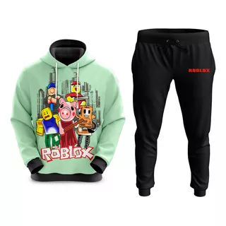 Conjunto De Moletom Sublimado Infantil Top Roblox Jogo Novo