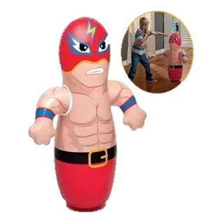 2 Muñecos Inflables Boxeador Luchador Saco Boxeo Para Niños
