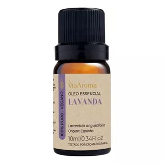 Oleo Essencial Lavanda Via Aroma 100% Puro Natural 10ml