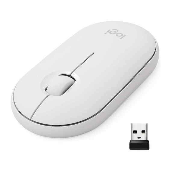 Mouse Logitech Pebble M350 Wireless Mouse-off-white-2.4ghz Color Blanco