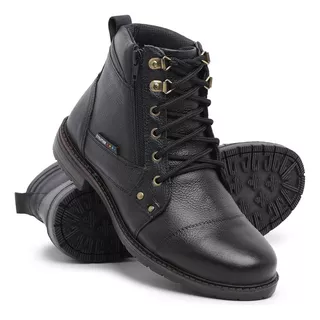 Sapato / Bota Masculina Casual Couro. Sapato Cano Alto