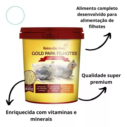 Ração Gold Papa Filhotes 400g Reino Das Aves