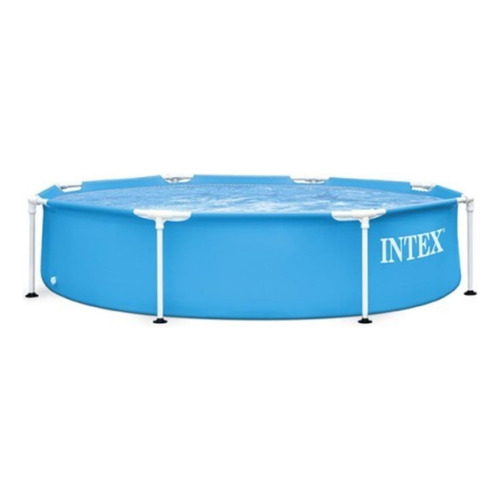 Pileta estructural redondo Intex 28205 con capacidad de 1828 litros de 450cm de largo x 220cm de ancho de 2.44m de diámetro  azul diseño mosaico