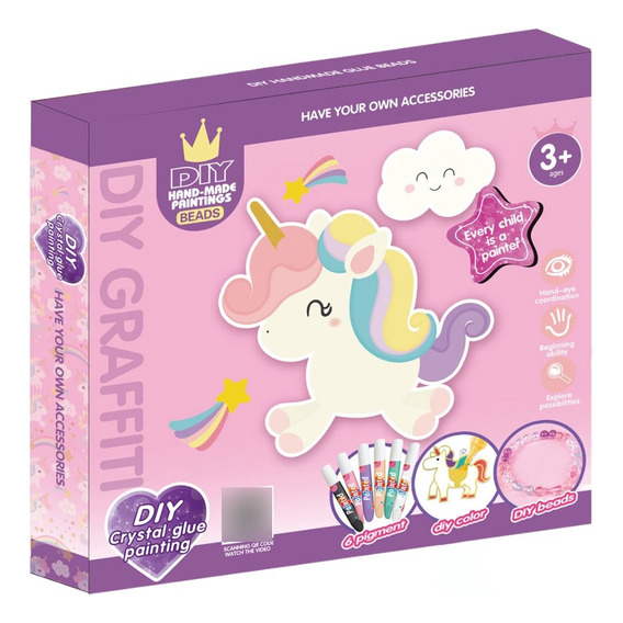 Juego De Arte Y Manualidades Diy Unicornio Con Pigmentos