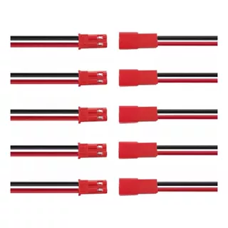 5 X Conector Jst Rcy 2 Pines Pitch 2.5mm Siliconado 10cm