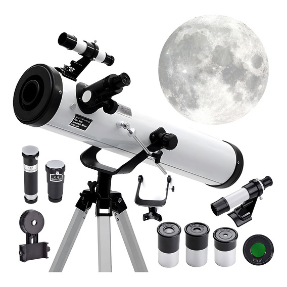 Telescopio Astronómico Hd 35x-525x 114/700mm Reflector