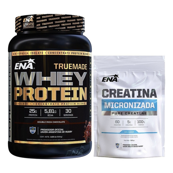 Crecimiento Muscular True Made Protein 2 Lb + Creatina 300g Sabor Chocolate