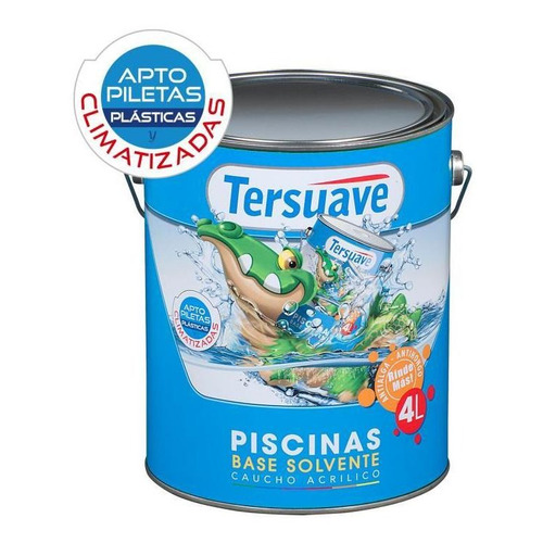 Pintura Piletas Solvente/caucho Azul Tersuave 10 Litros