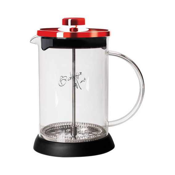 Cafetera O Tetera Berlinger 350ml Vidrio De Borosilicato Color Rojo