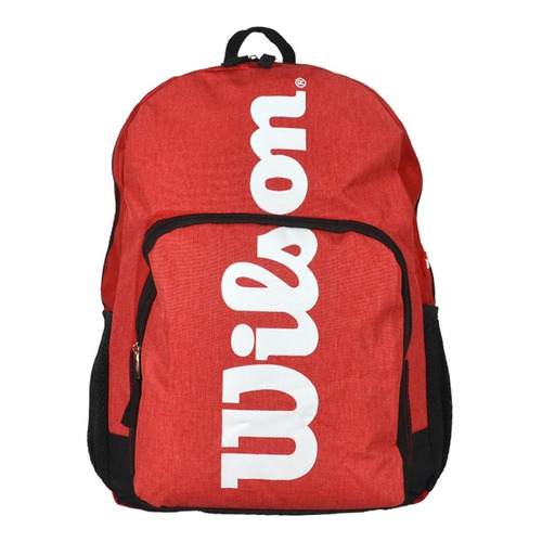 Mochila Urbana Wilson Porta Notebook Deportes Gym Reforzada Color Rojo