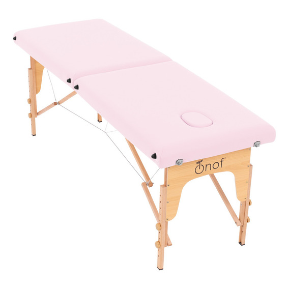 Cama Portatil Onof Masaje Spa Profesional Plegable Ligera Color Rosa pálido