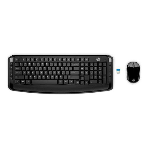 Kit de teclado y mouse inalámbrico HP 3ML04AA Inglés US de color negro